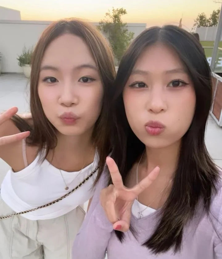 Original selfie of two friends