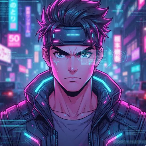 Cyberpunk manga style preview
